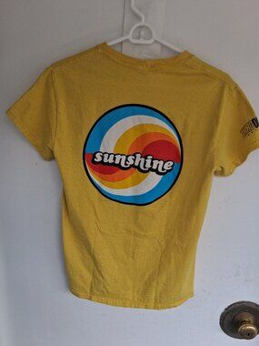 Women's Third Degree Sportswear Yellow Sunshine Graphic Volleyball T Shirt SM
